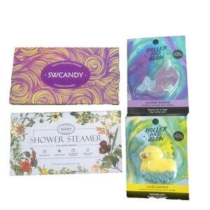 Shower & Bath SETS- LOT 4pcs- Shower Steamers 2 Gift Sets/Packs & 2 Bath Bombs